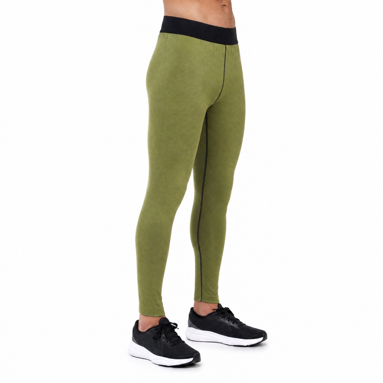 Reversible, farbblockierte Baselayer-Unterwäschehose für Herren aus doppelt gebürstetem Fleece