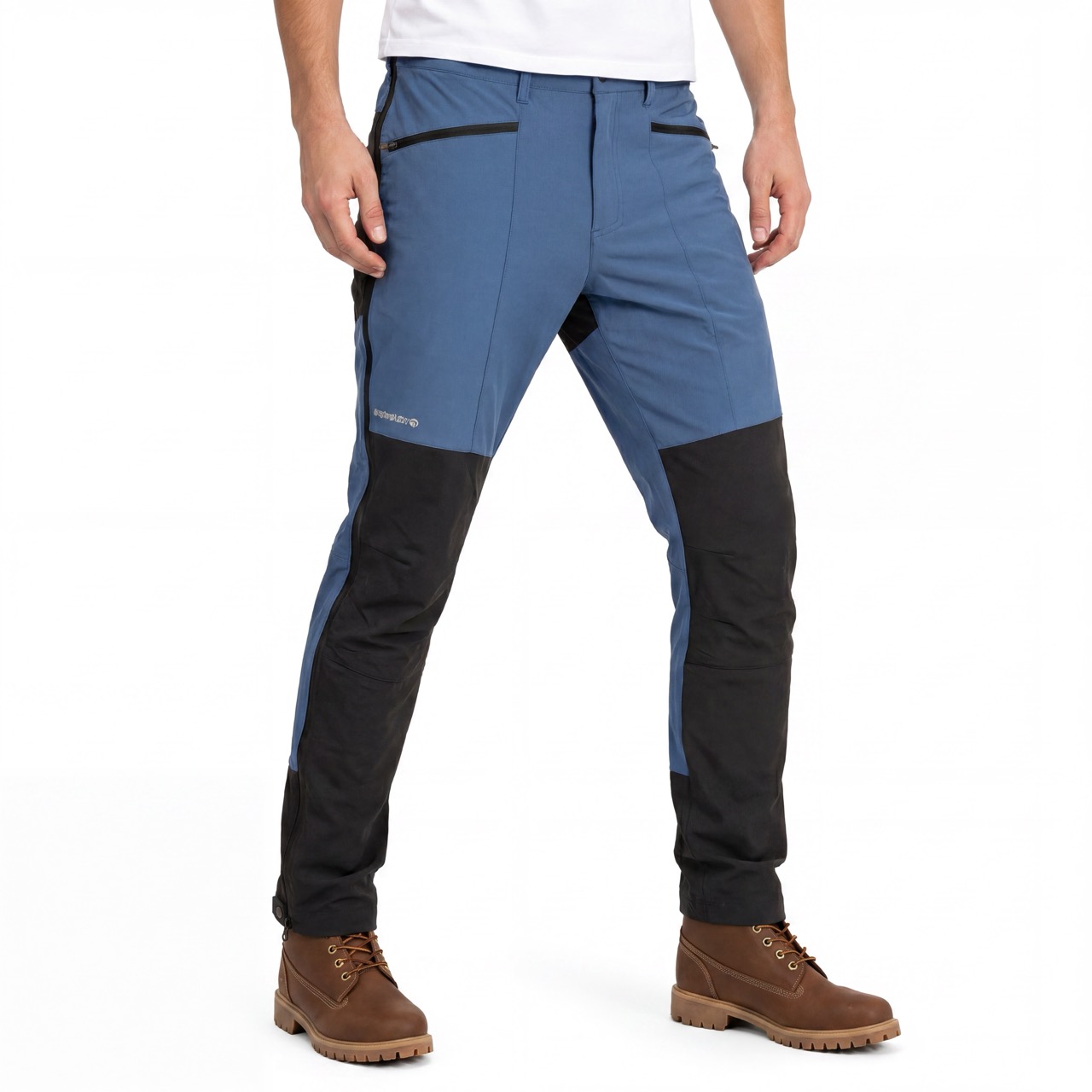 Herren-Wanderhose mit durchgehenden seitlichen Reißverschlüssen und Farbblock-Schneehose