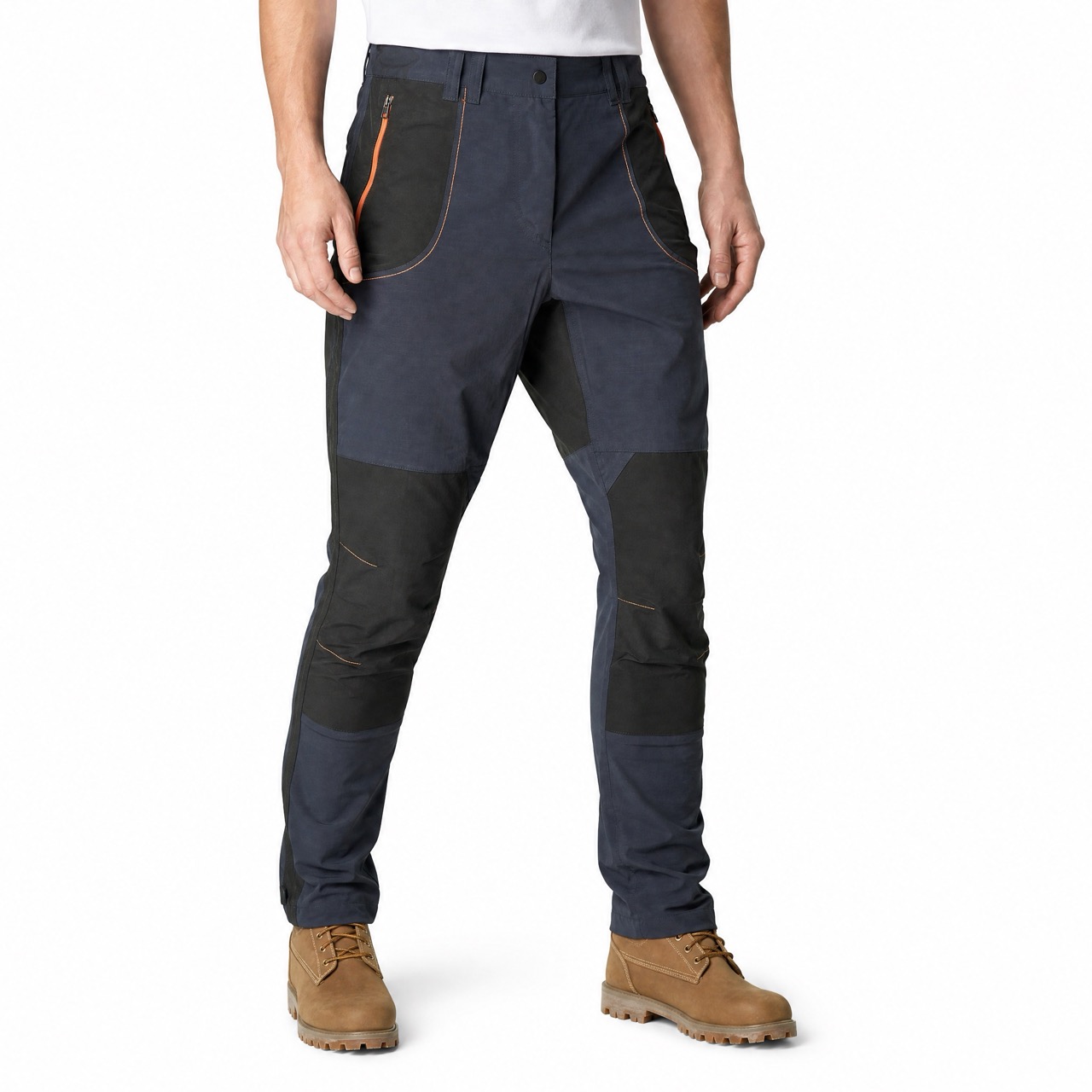 Herren-Sportmode-Hosen mit kontrastierenden Besätzen und Farbblock-Wanderhosen