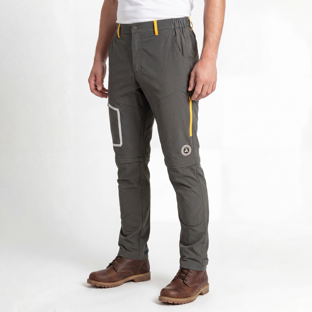 Herren-Sport-Mode-Reißverschluss-Hose, Farbblock-Trekkinghose