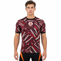 Herren-Sport-T-Shirt mit Farbblock-Volldruck