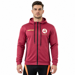 Übergroßer Sport-Kapuzenpullover mit Reißverschluss für Herren mit Logo-Print 