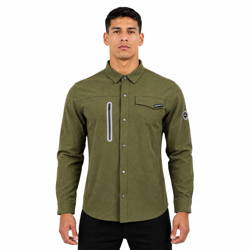 Reflektierendes Herren-Trekkingshirt mit versiegelter Reißverschlusstasche