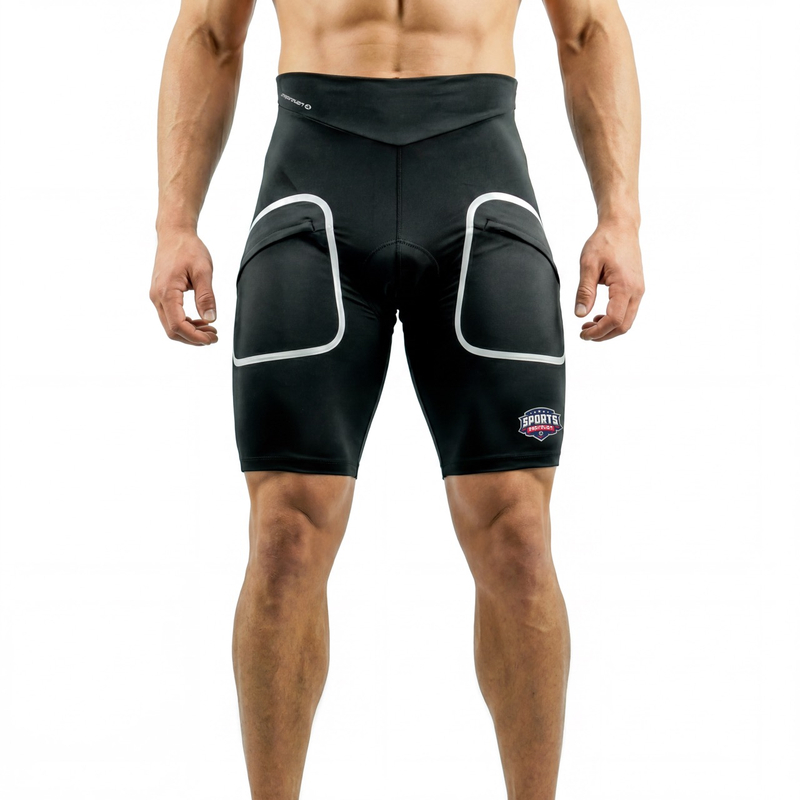 Reflektierende Herren-Fahrradshorts mit versiegelten Taschen