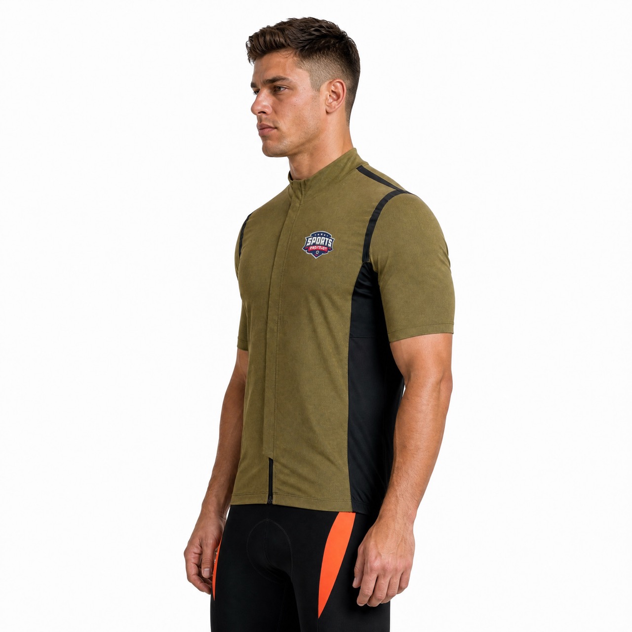 Reflektierendes Herren-Radtrikot mit Klebeband