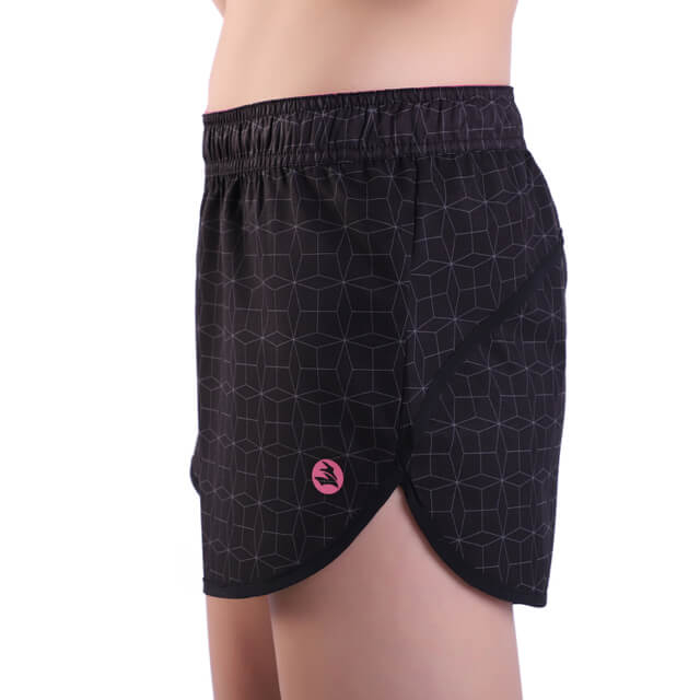Frauen sportliches Training Sport trocknend Laufshorts mit Reißverschlusspocke
