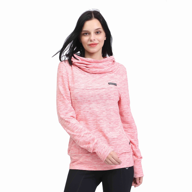 Damen-Tunika mit Wasserfallausschnitt, Langarm-Pullover