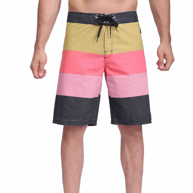 Herren Schwimmkofferknielänge Boardshort Active Flex Heavy Stripes gedruckt