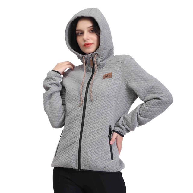 Wander-Sweatshirt mit Steppmuster und Reißverschluss für Damen