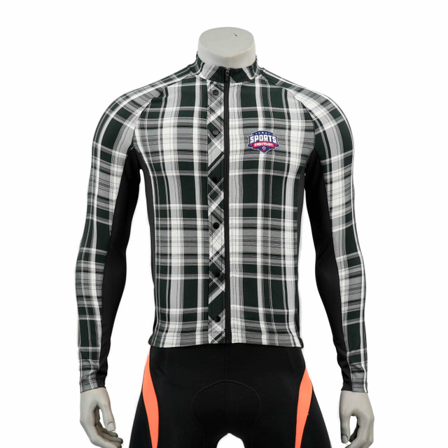 Arnndyed Check-Long-Lonte-Fahrradtrikot