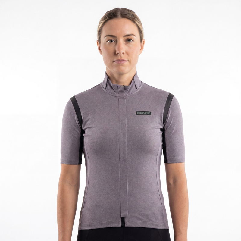 Kurzärmliges Damen-Radtrikot mit versiegeltem Besatz