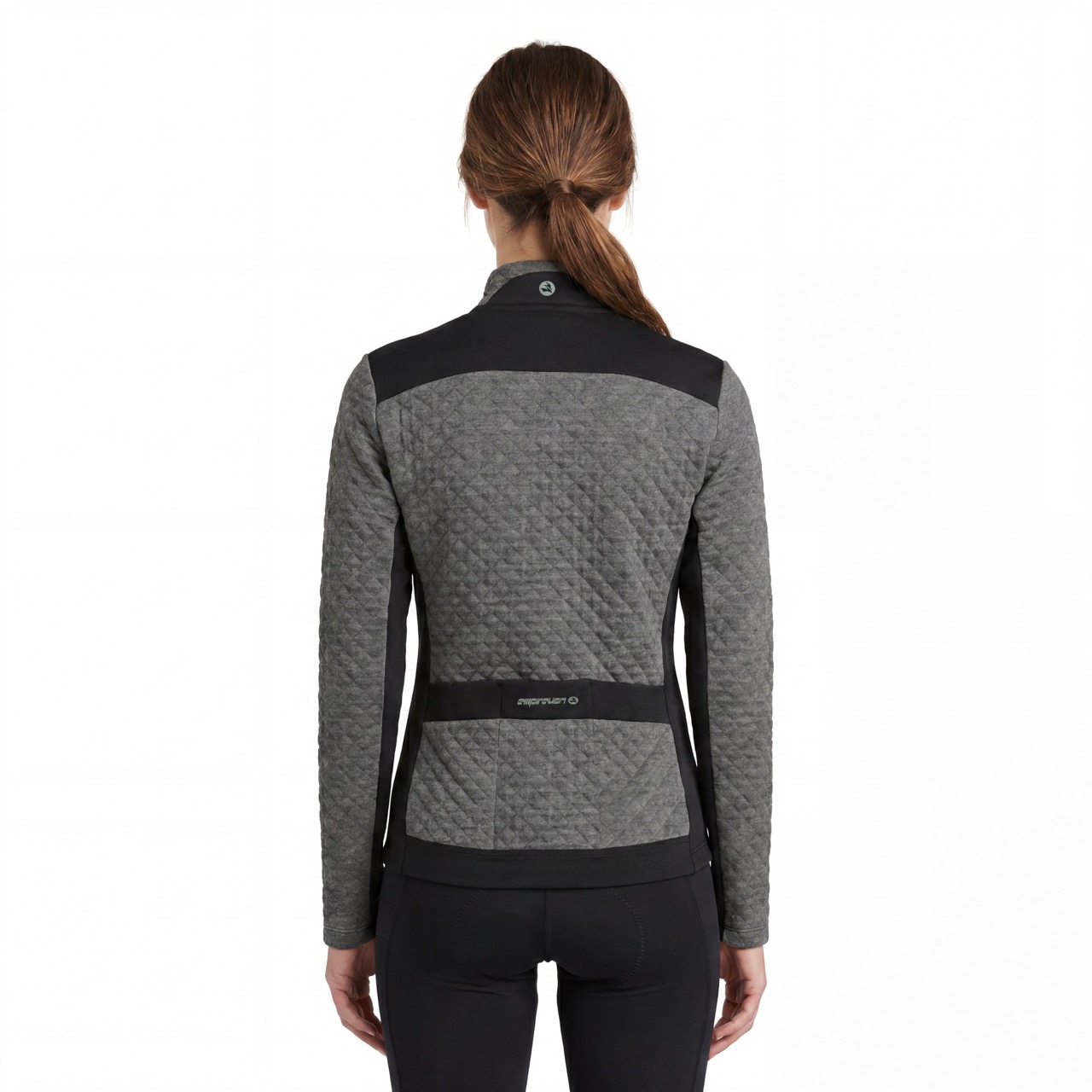 Gesteppte Farbblock-Fahrradjacke für Damen