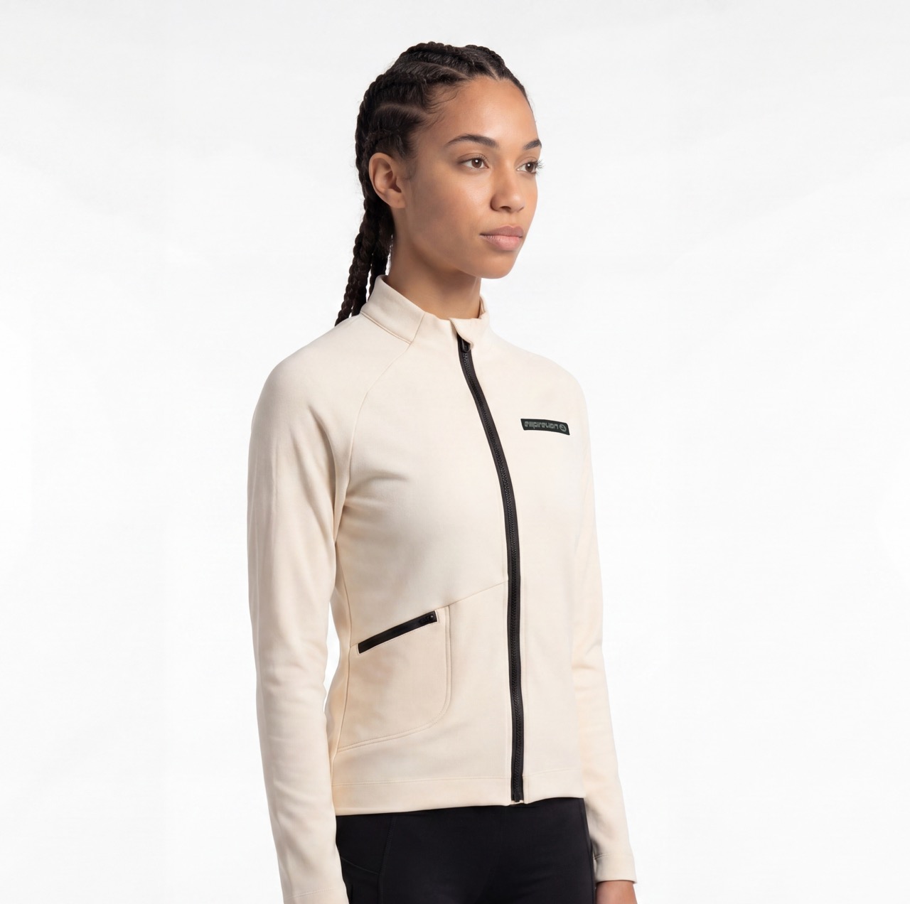 Damen-Fahrradjacke mit Reglan-Ärmeln und Mesh-Besatz