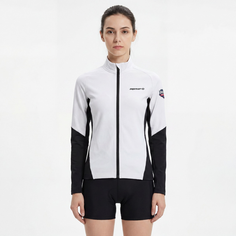 Sportmode-Jacke für Damen mit Farbblock und reflektierendem Besatz