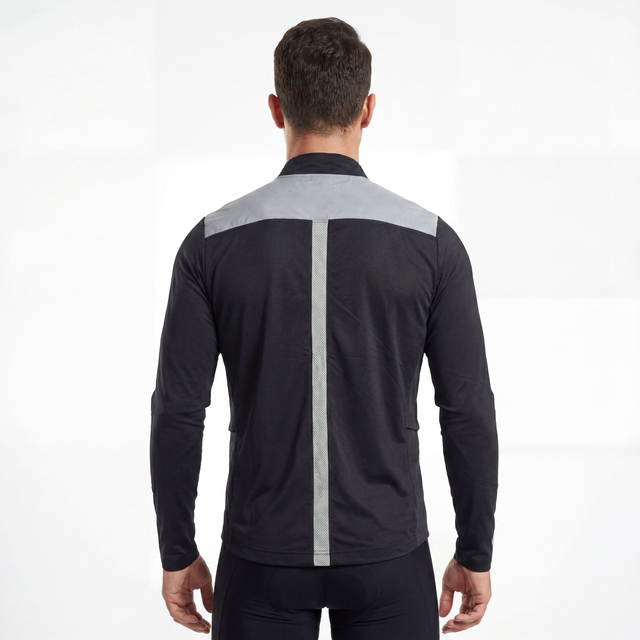 Reflektierende Panel-Reißverschluss-Radsport-Laufjacke