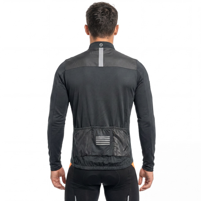 Windfeste Herren-Fahrradjacke mit reflektierenden Besätzen