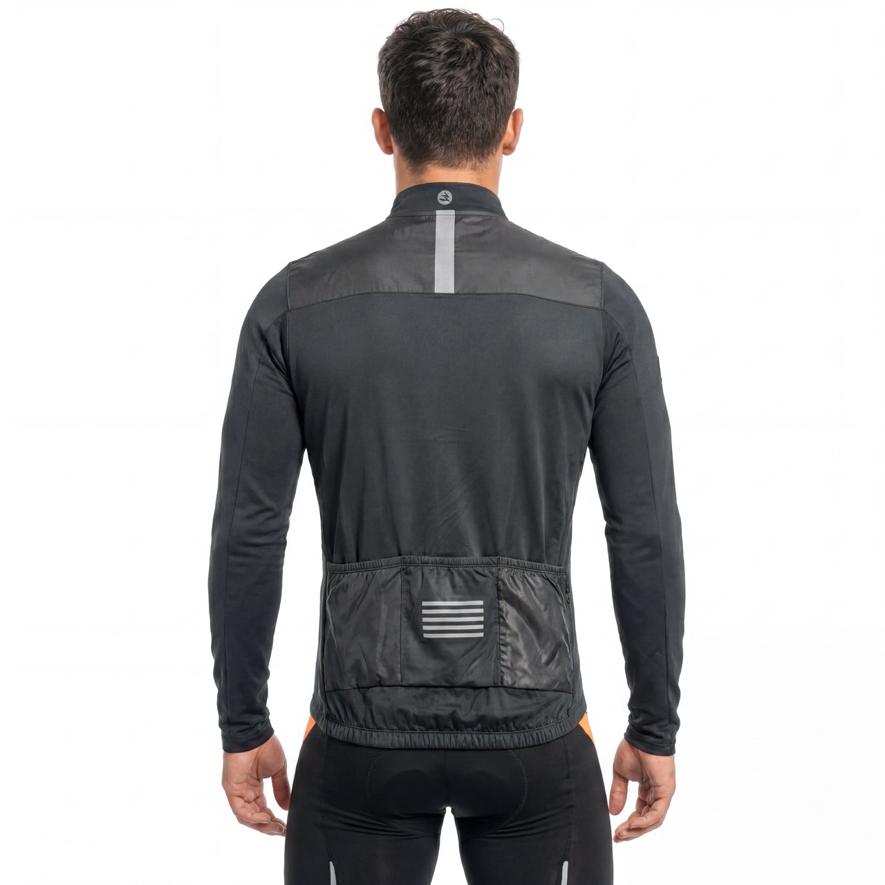 Windfeste Herren-Fahrradjacke mit reflektierenden Besätzen