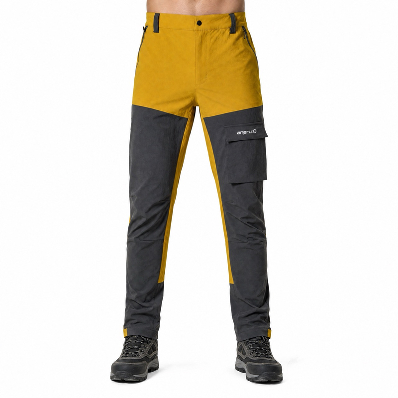 Herren-Wander-Schneehose, Farbblock-Trekkinghose