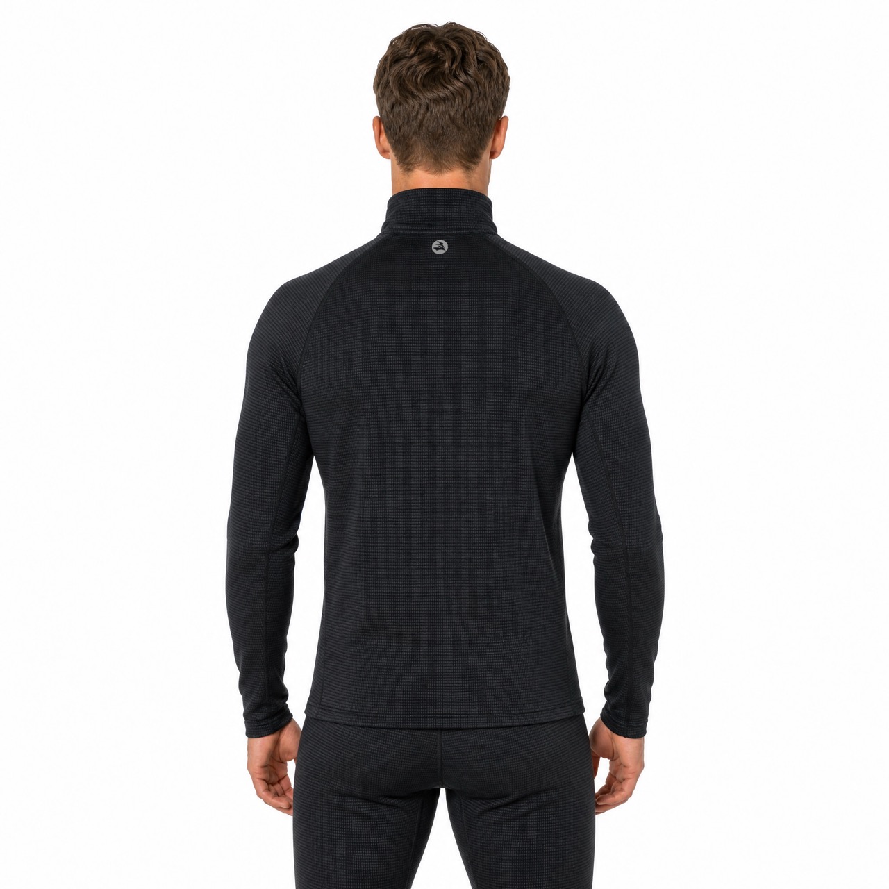 Herren-Baselayer mit garngefärbtem Innenfleece und halbem Reißverschluss für Workout-Thermooberteile