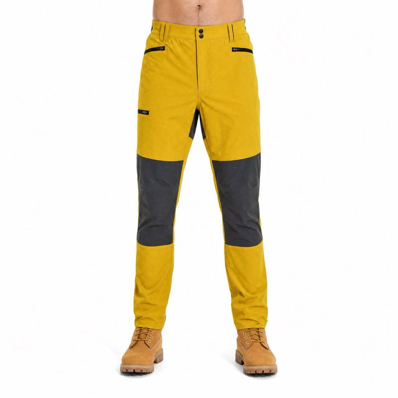Farbblock-Trekkinghose für Herren, Wanderhose mit elastischem Bund