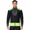 Windfeste Herren-Outdoor-Jacke mit Stepp-Farbblock und Fluro-Besatz