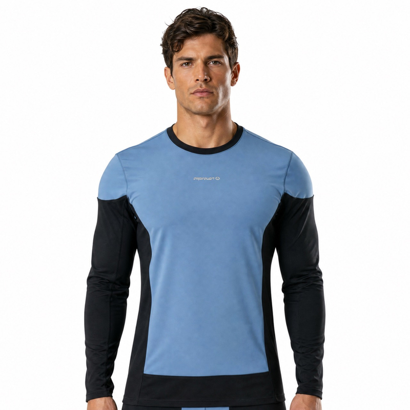 Herren-Baselayer-Racing-Workout-Tops mit Windschutzeinsätzen