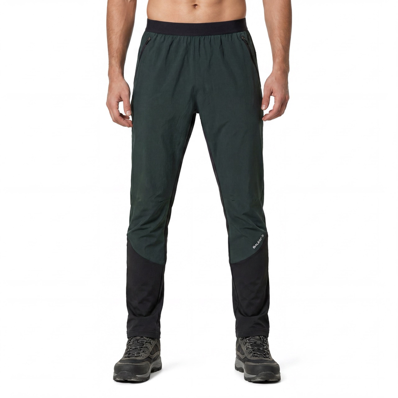 Herren-Aktivhose mit elastischem Bund und Farbblock und reflektierenden Besätzen