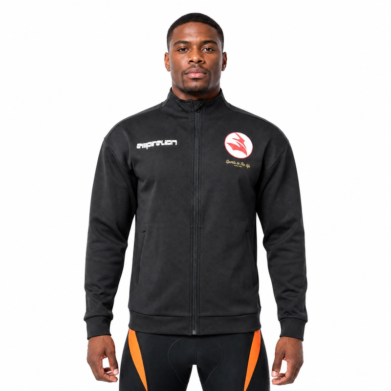 Herren-Fußballjacke mit durchgehendem Reißverschluss
