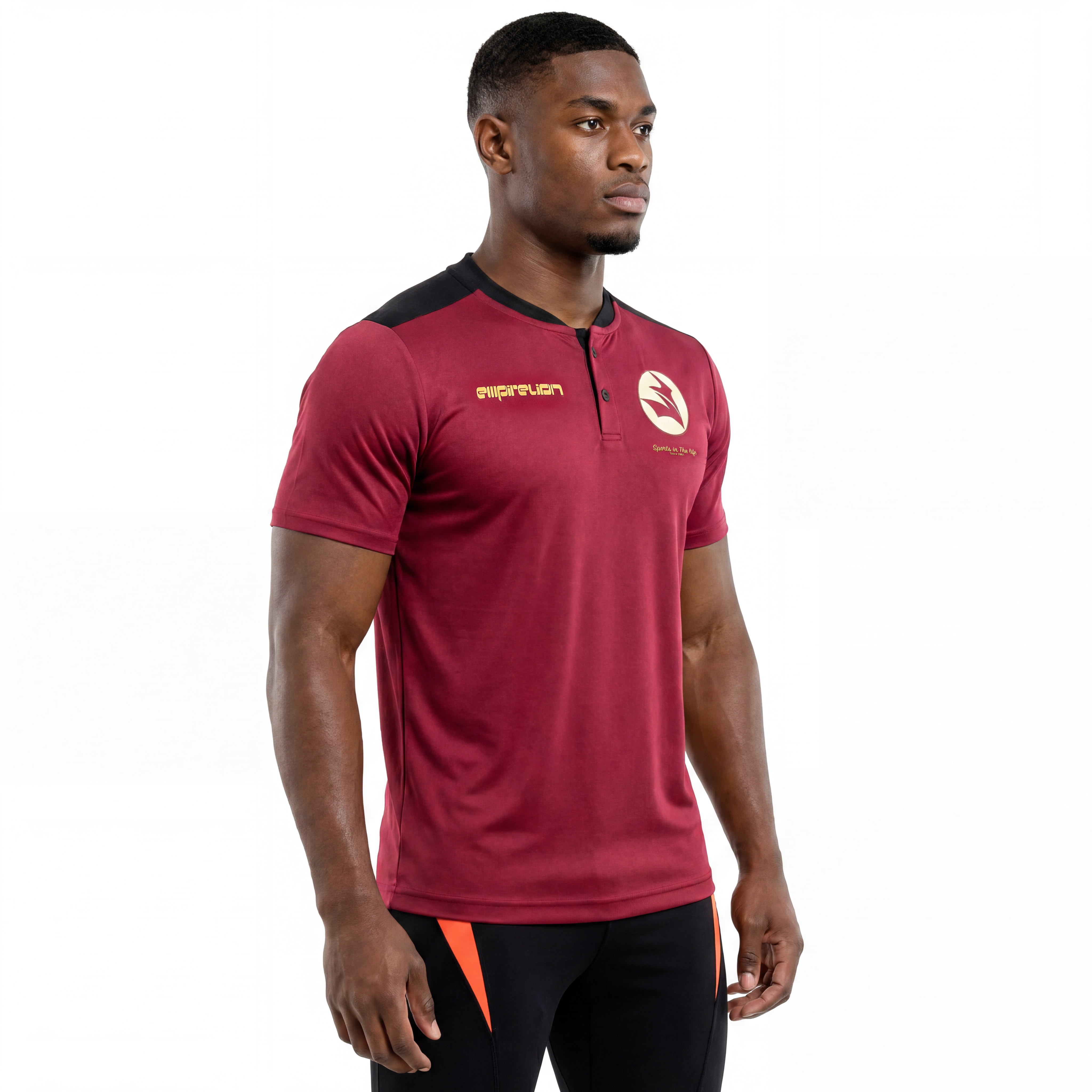 Herren-T-Shirt mit Opa-Knöpfen