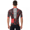 Kurzarm-Raglan-Radtrikot mit Digitaldruck und hohem Halsausschnitt