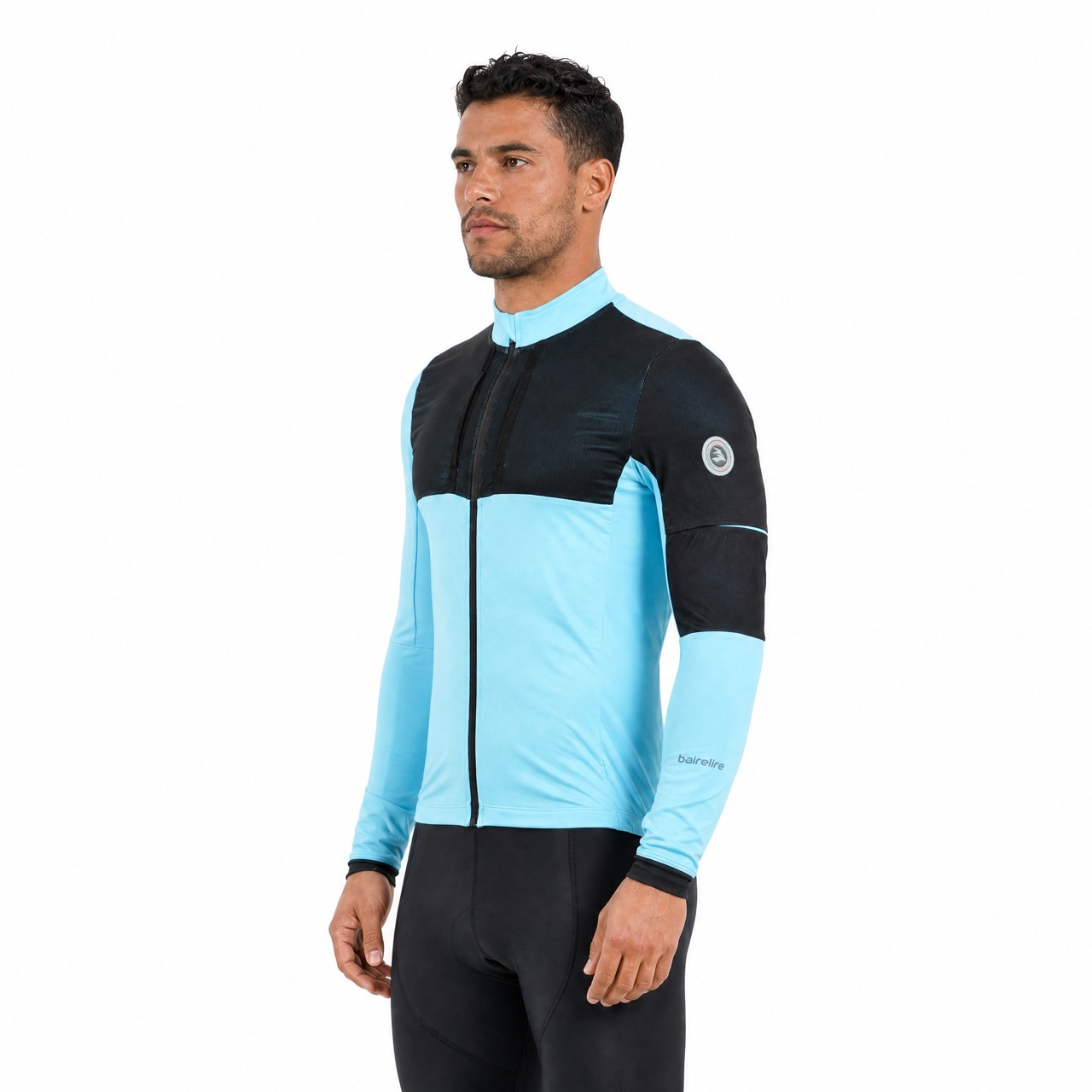 Herren-Fleece-Radjacke mit Netztasche und doppelter Gesäßtasche