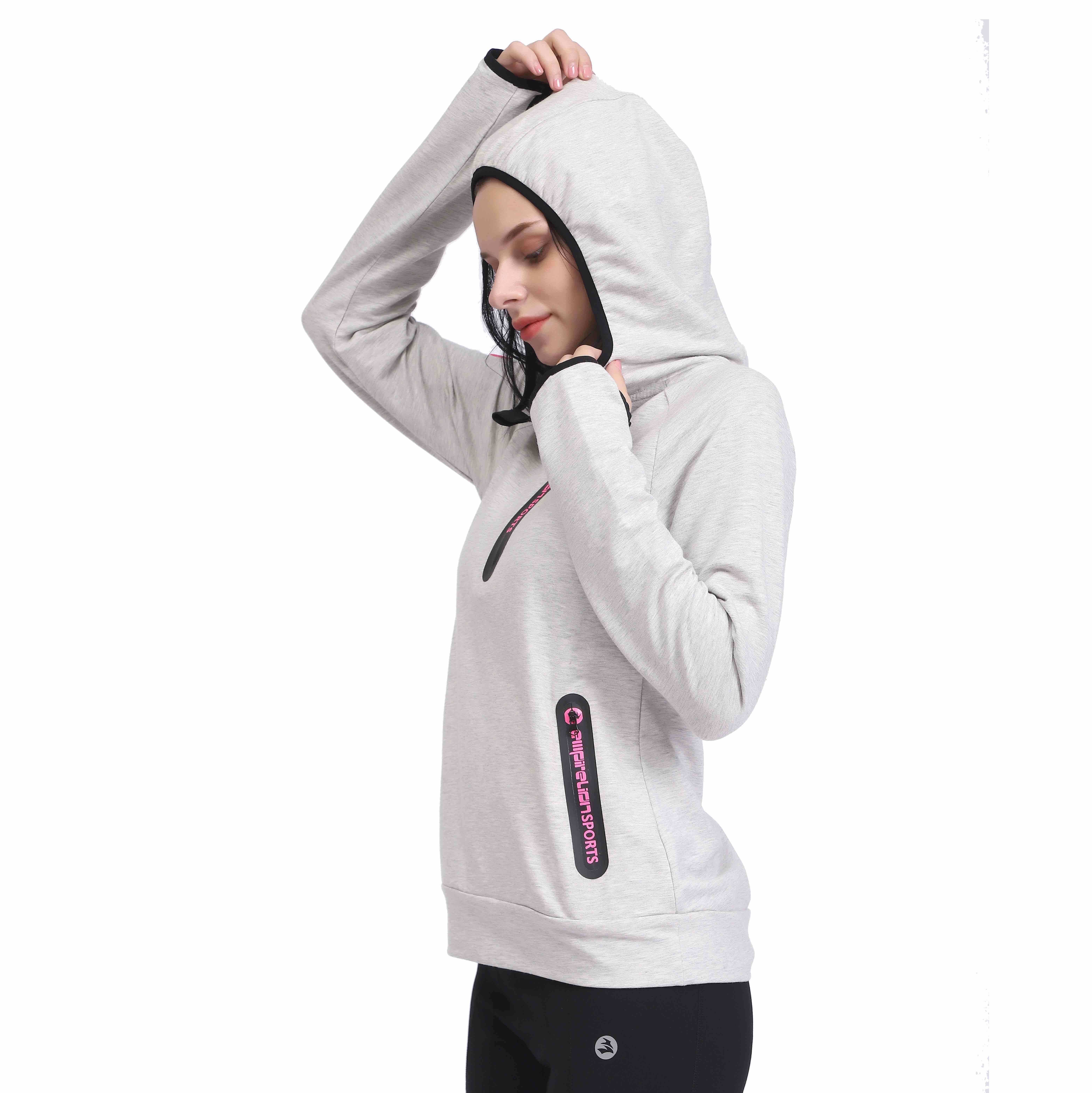 Leichter Lauf-Sweatshirt mit versiegeltem Reißverschluss für Damen