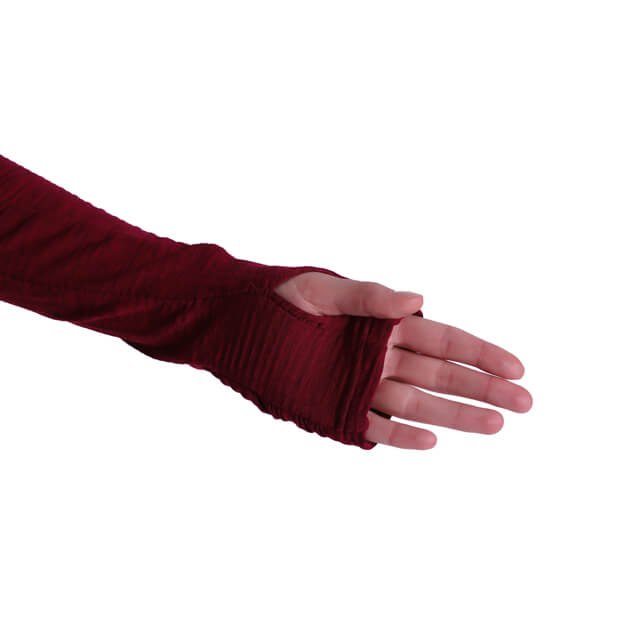 Frauen Yoga Pullover Rot Wärme Fleece Athletic Long Sleisee Laufen mit Daumenloch Reißverschluss Tasche