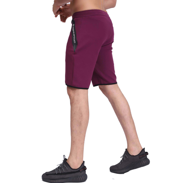 Männer rennen elastische Taille Reißverschlüsse Sport Joggershorts