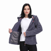 Lässige Sherpa Fuzzy Fleece Bonded Hoodie-Jacke für Damen