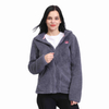 Lässige Sherpa Fuzzy Fleece Bonded Hoodie-Jacke für Damen