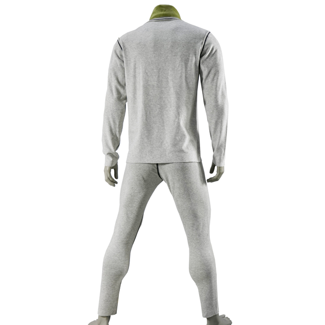 Mens Reversible Color Blocked Baselayer Double Bürsted Fleece Unterwäsche Set