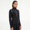 Damen-Fahrradjacke mit hohem Halskragen und reflektierenden Besätzen