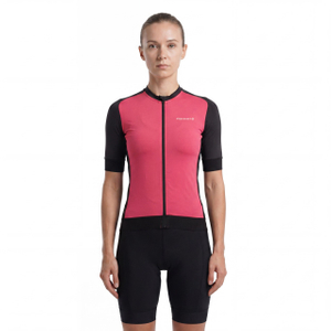 Kurzarm-Radtrikot für Damen mit Farbblockdesign