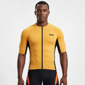 Kurzarm-Raglan-Radtrikot mit Farbblock und reflektierenden versiegelten Taschen