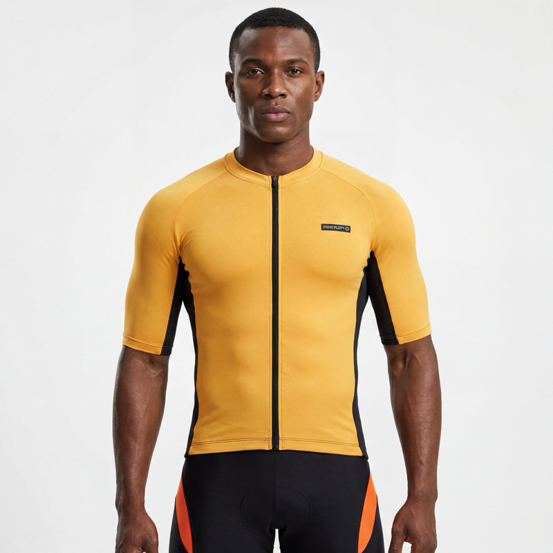 Kurzarm-Raglan-Radtrikot mit Farbblock und reflektierenden versiegelten Taschen
