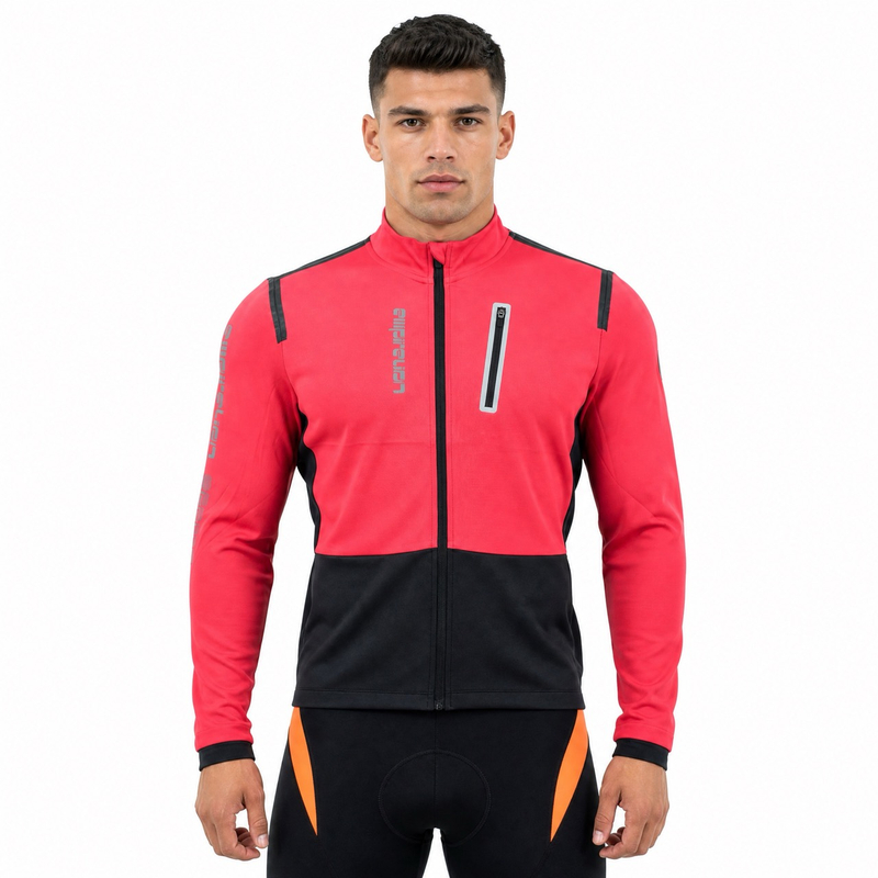 Fahrradjacke mit Bandbesatz