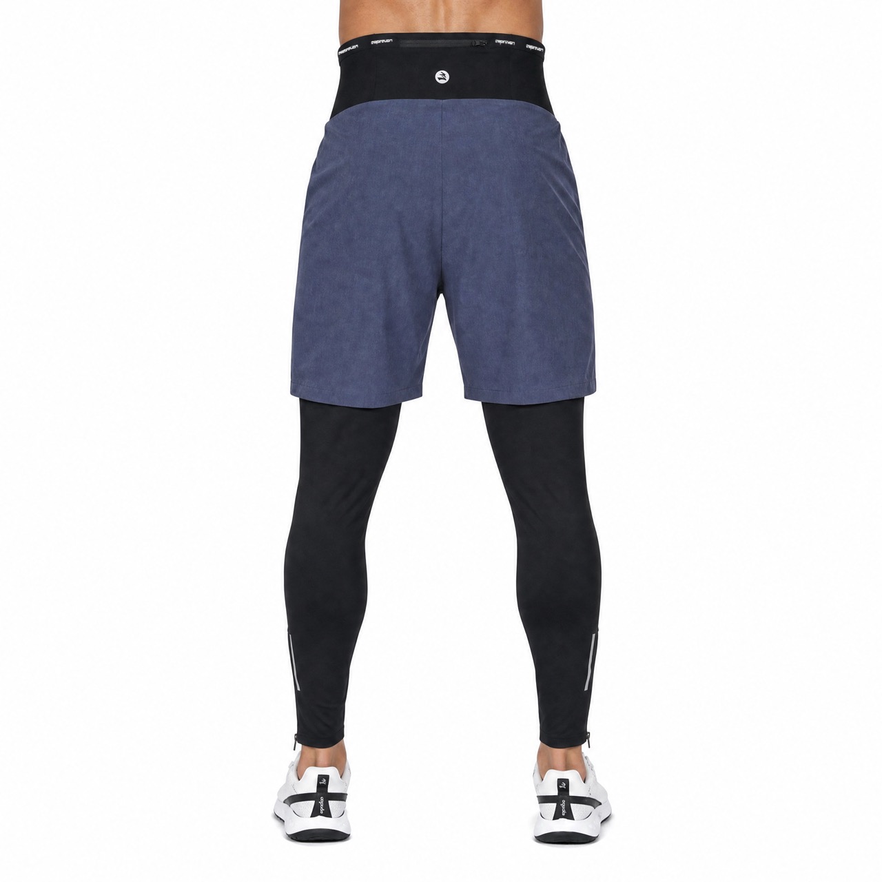 Windfeste Herren-Baselayer-2-in-1-Hose mit hohem Bund