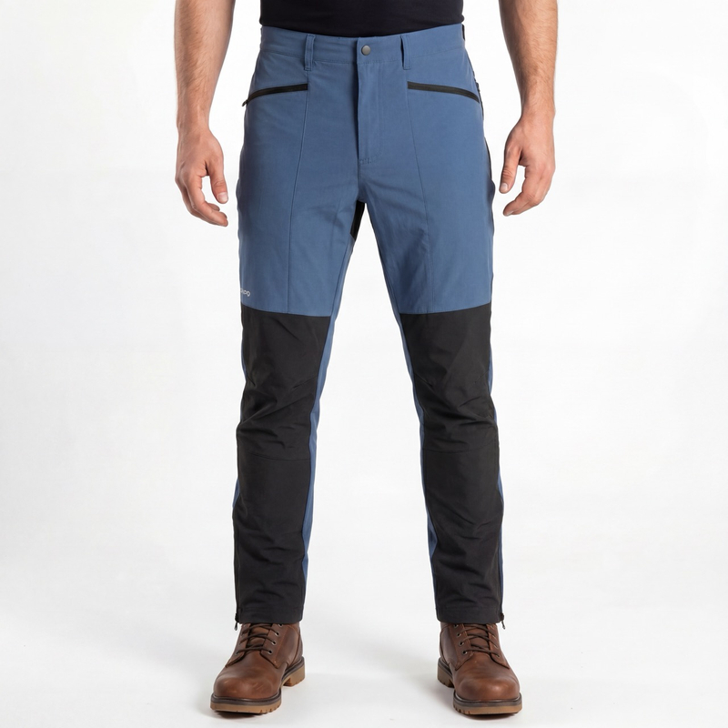 Herren-Wanderhose mit durchgehenden seitlichen Reißverschlüssen und Farbblock-Schneehose