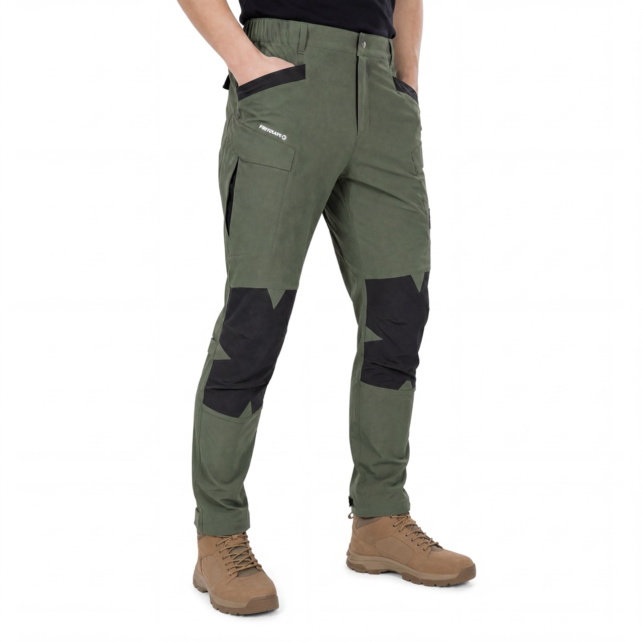 Stilvolle Herren-Wanderhose mit Einsätzen, verstellbarem Knie und großen Taschen