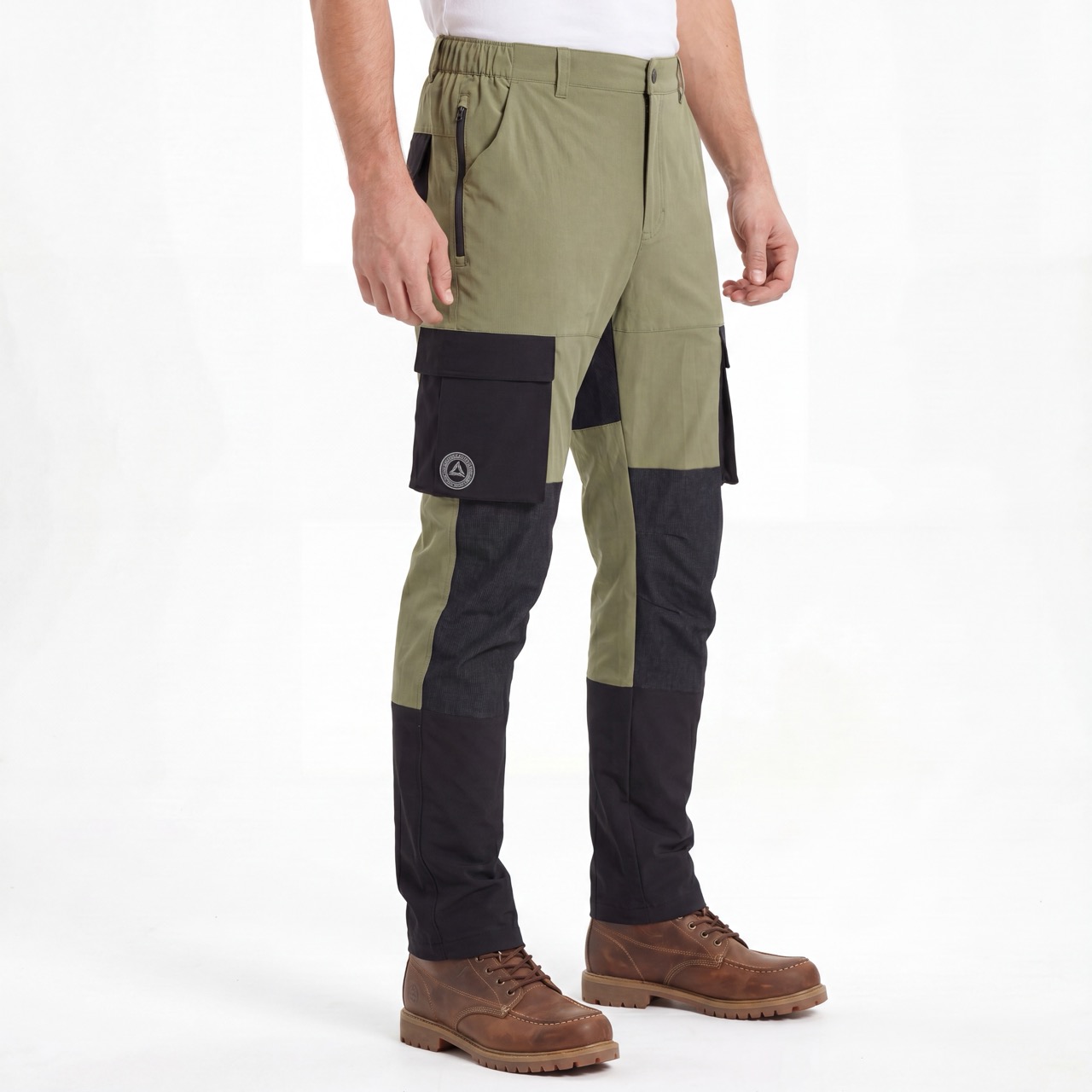 Herren-Sportmode-Cargohose, Farbblock-Trekkinghose
