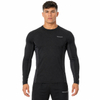 Herren-Kompressions-Baselayer mit reflektierenden Besätzen, aktive Slim-Fit-Oberteile