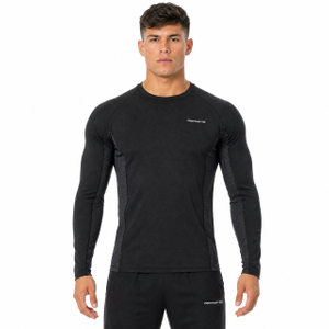 Herren-Kompressions-Baselayer mit reflektierenden Besätzen, aktive Slim-Fit-Oberteile