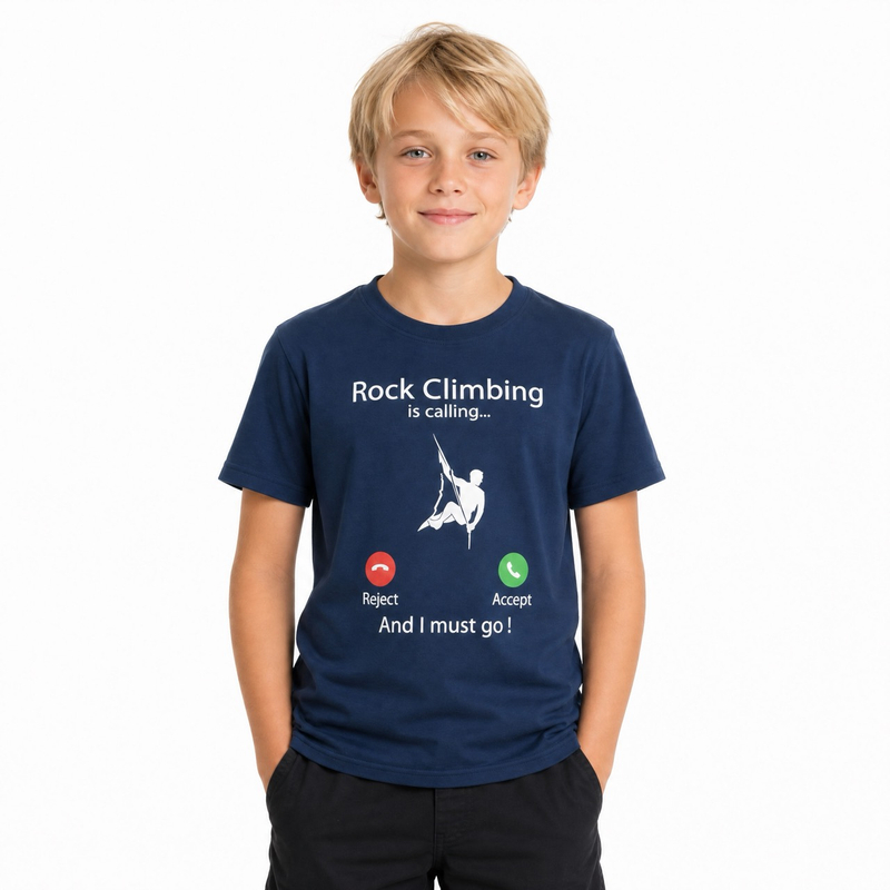 Kurzarm-T-Shirt zum Klettern für Jungen