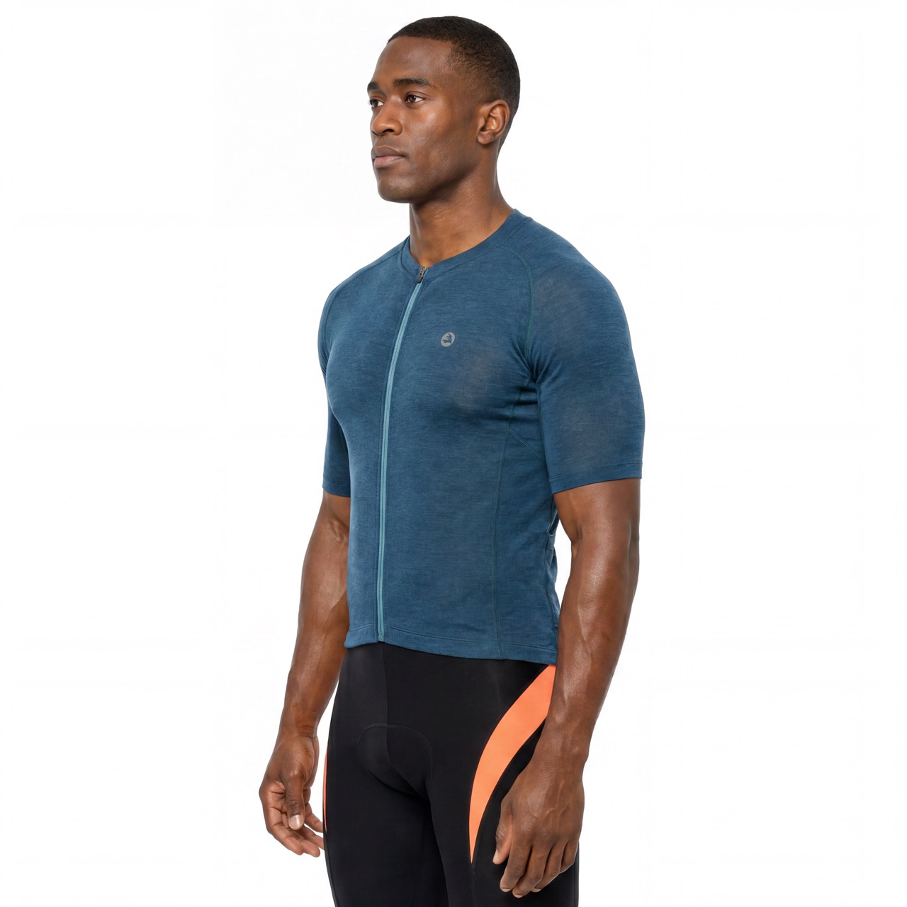 Kurzarm-Radtrikot aus Merinowolle mit Raglanärmeln
